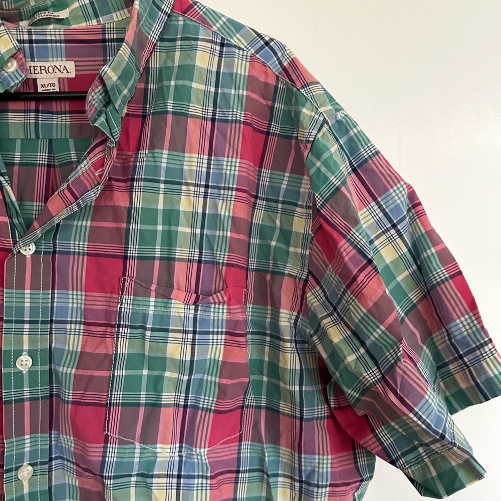 Merona Mens Short Sleeve Button Down